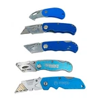 Husky Assorted Brands Folding Utility Knife Tool Lot Blue Handle, 5 Pcs. Fixed Price $18.00.