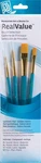 Synthetic Gold Taklon Real Value Brush SET-4/PKG. Fixed Price $12.83.