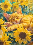 Orange Cat Diamond Art Painting Kits For Adults. Fixed Price $15.99.