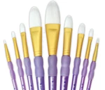 Royal Crafters Choice White Taklon Artist Brush Sets (filbert,round,shader Etc). Fixed Price $16.99.
