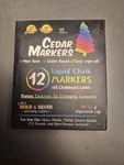 Cedar Markers Liquid 12 Pack Pens 40 Chalkboard Labels. Fixed Price $15.00.
