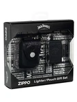 Jack Daniel's Gift Set Leather Pouch & Black Matte New Zippo Lighter 48460 Mint. Fixed Price $46.16.
