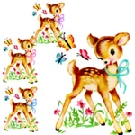 Vintage Image Shabby Nursery Baby Deer Waterslide Decals AN826 Pic. Fixed Price $13.99.