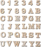 296 Pieces 0.75" Inch Mini Unfinished Alphabet Letters And Wooden.... Fixed Price $14.52.