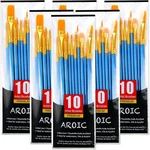 Acrylic Paint Brush Set, Oil & Watercolor - Professional 60PCS, Blue. Fixed Price $17.67.