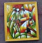 Abstract Musician Saxophone 24" Hand Oil Painting Decoration Art Gift 463. Fixed Price $68.00.