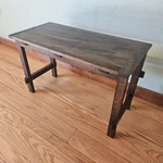 Handmade Entry Way Bench Walnut Japanese Style Wood 28X13.5X17.5. Fixed Price $327.49.