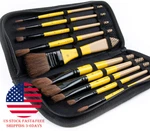 Artify 10 Pieces Paint Brush Set Includes Carrying Case Premium Nylon Hair. Fixed Price $23.09.
