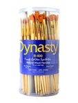 Dynasty B-400 Golden Synthetic Brushes In Canister Of 144. Fixed Price $333.90.