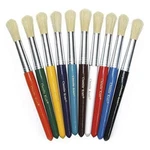 Charles Leonard Creative Arts Round Tip Paint Brushes Short Stubby Hand.... Fixed Price $24.47.