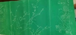 * Tri Chem 7965 Oriental Garden Green Velveteen Ready To Paint Picture 18X42". Fixed Price $55.00.