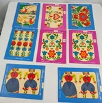 Vintage Meyercord Decals Pennsylvania Dutch Style Of 8 Pkgs Nos LOT#1. Fixed Price $29.99.