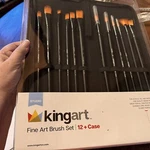 Kingart Fine Brush Set 12 Plus Case. Fixed Price $28.99.