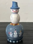 Hand-painted Artist Signed Wooden Snowman Box W/mini Surprise Inside. Fixed Price $19.40.