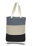 Heavy Canvas Tote Bags Tri-color Black. Fixed Price $15.95.