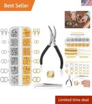 Diverse Sizes 1200PCS Open Jump Rings And Tools Effortless Jewelry Creation. Fixed Price $16.99.